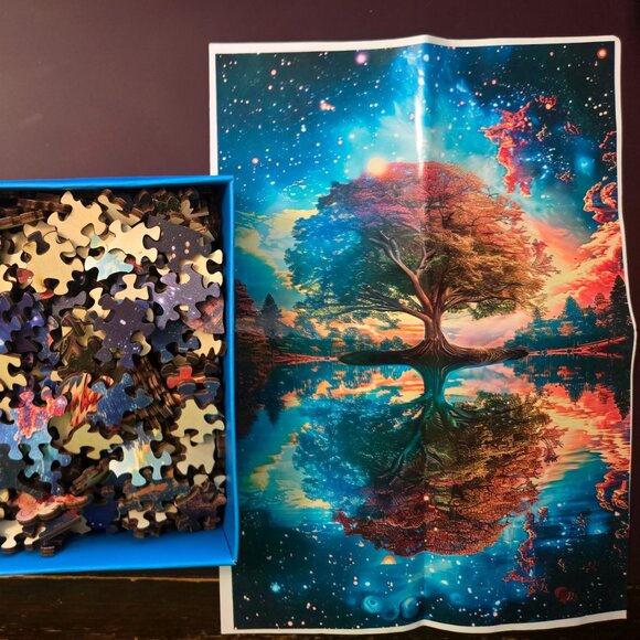 Galaxy Tree of Life wooden jigsaw puzzle - Picture 4 of 6